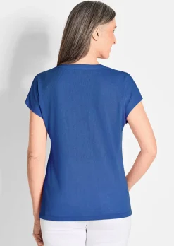 T-shirt en jersey de viscose aéré