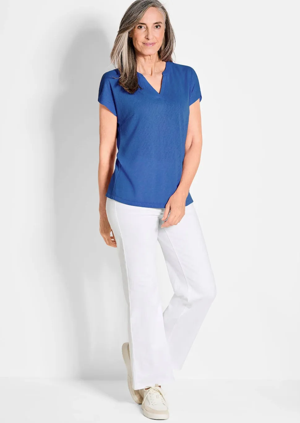 T-shirt en jersey de viscose aéré