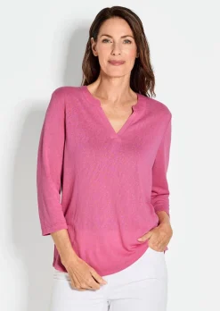 T-shirt en jersey de viscose aéré