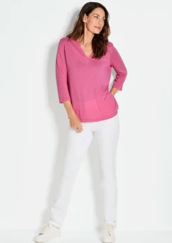 T-shirt en jersey de viscose aéré