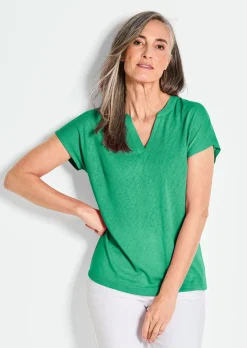 T-shirt en jersey de viscose aéré
