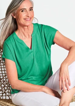 T-shirt en jersey de viscose aéré