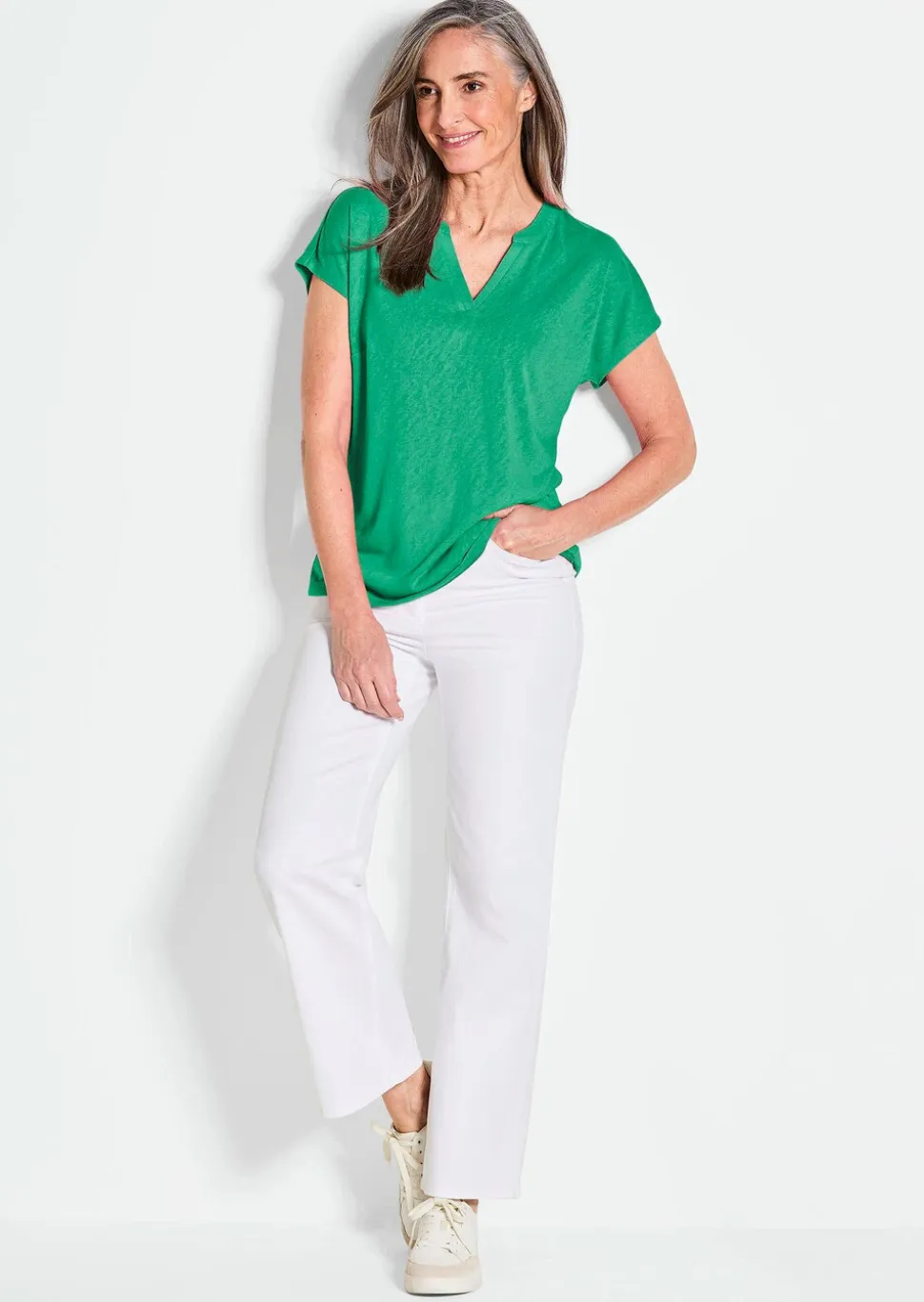 T-shirt en jersey de viscose aéré