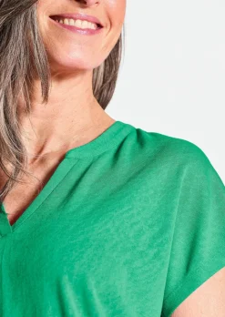 T-shirt en jersey de viscose aéré