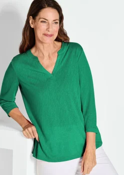 T-shirt en jersey de viscose aéré