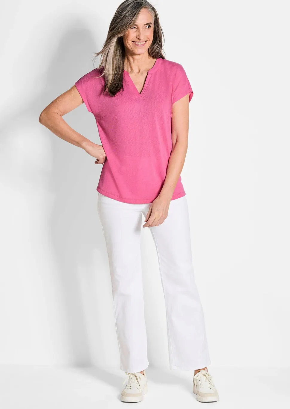 T-shirt en jersey de viscose aéré