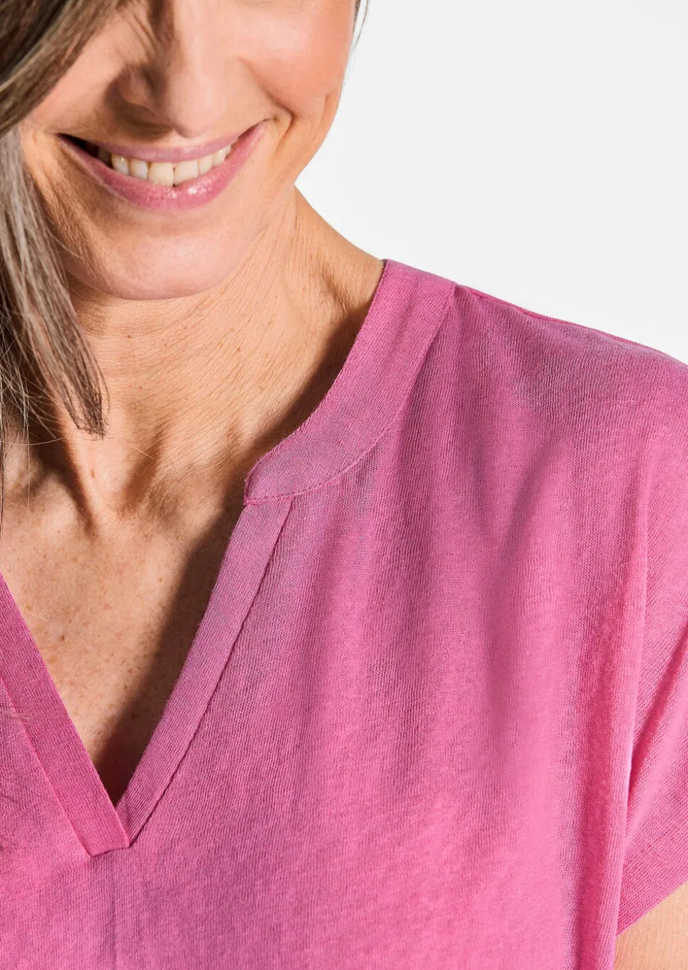 T-shirt en jersey de viscose aéré