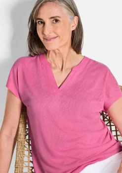 T-shirt en jersey de viscose aéré