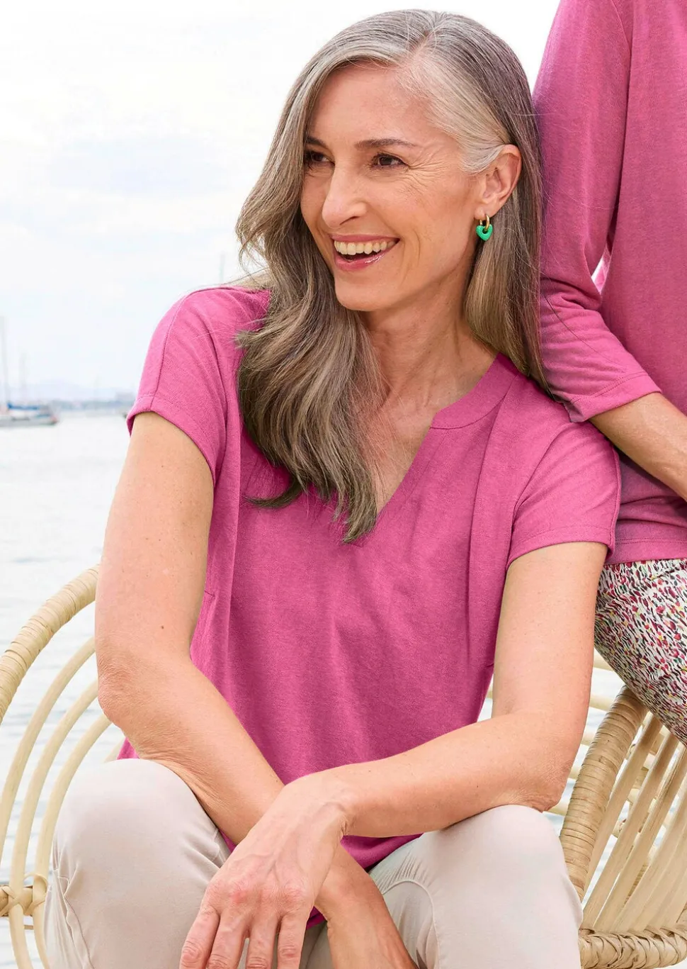 T-shirt en jersey de viscose aéré