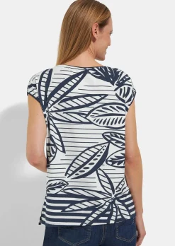 T-shirt en jersey de viscose, style marin