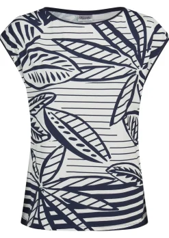 T-shirt en jersey de viscose, style marin