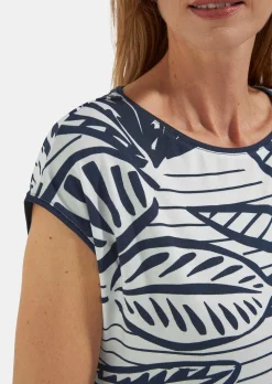 T-shirt en jersey de viscose, style marin