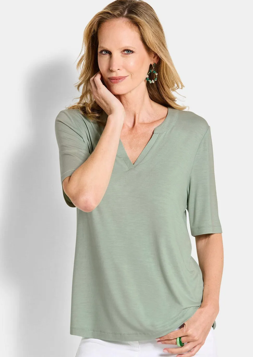 T-shirt en jersey de viscose ultra-douce