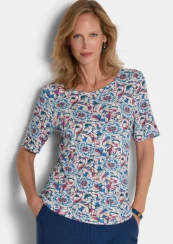 T-shirt en jersey à encolure bateau