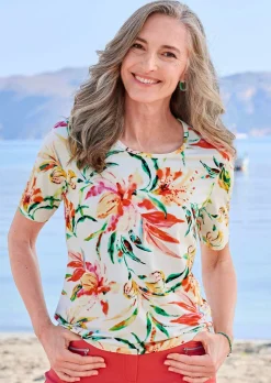 T-shirt en jersey à imprimé floral