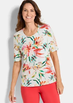 T-shirt en jersey à imprimé floral