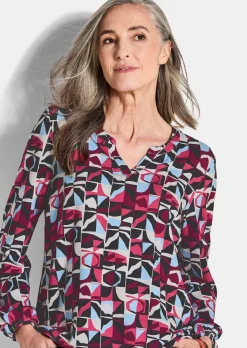T-shirt en jersey élégant, façon blouse