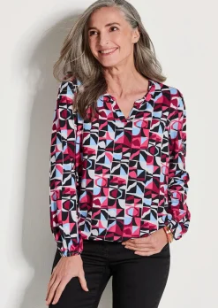 T-shirt en jersey élégant, façon blouse
