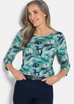 T-shirt en jersey à motif floral