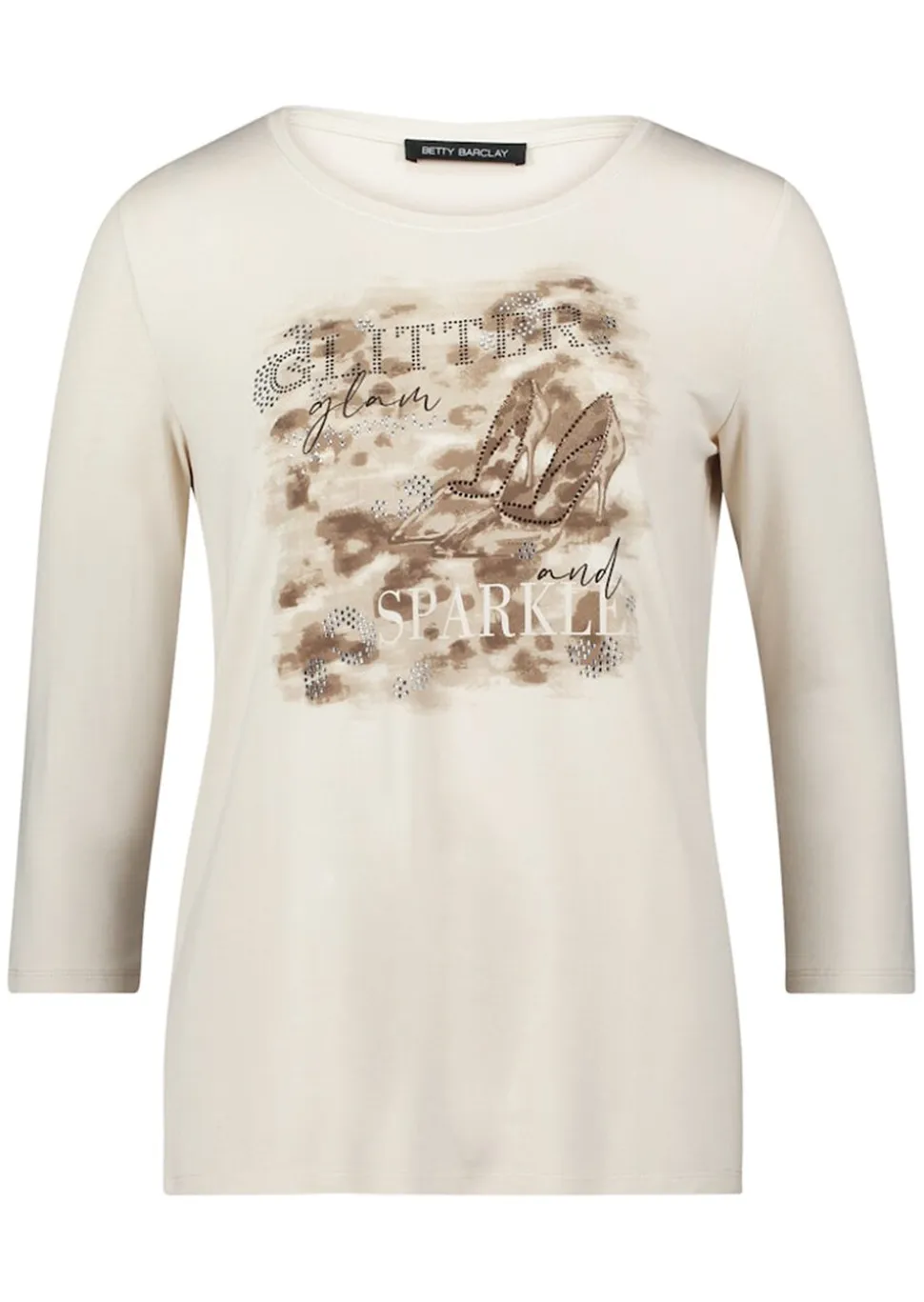 T-shirt en jersey orné de pierres scintillantes
