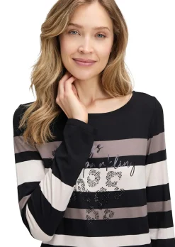 T-shirt en jersey orné de pierres scintillantes