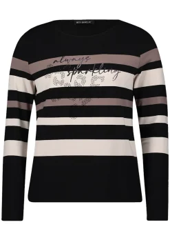 T-shirt en jersey orné de pierres scintillantes