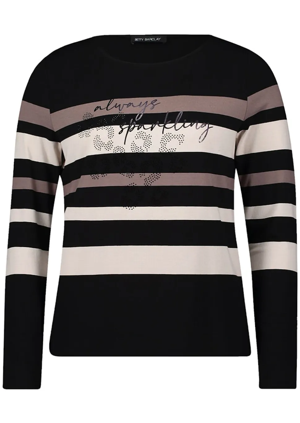 T-shirt en jersey orné de pierres scintillantes