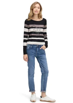 T-shirt en jersey orné de pierres scintillantes