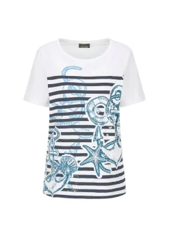 T-shirt en jersey style marin, avec détails brillants