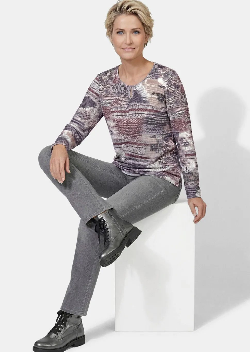 T-shirt en tricot imprimé
