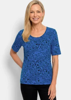 T-shirt en viscose au look léopard