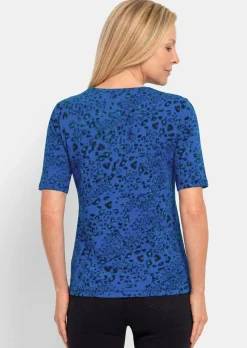 T-shirt en viscose au look léopard