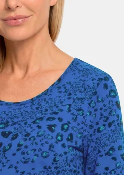 T-shirt en viscose au look léopard