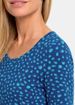 T-shirt en viscose avec des pois fantaisie