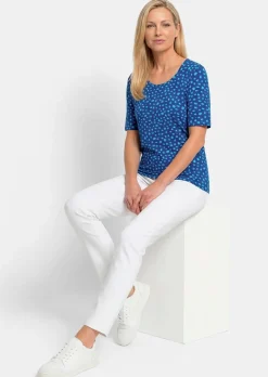 T-shirt en viscose avec des pois fantaisie