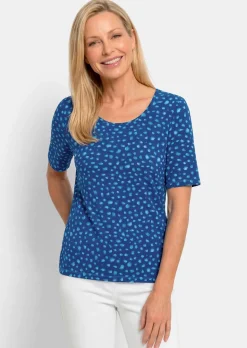 T-shirt en viscose avec des pois fantaisie