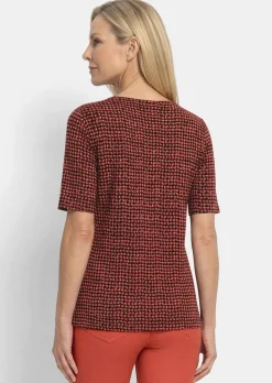 T-shirt en viscose avec impression géométrique minimale