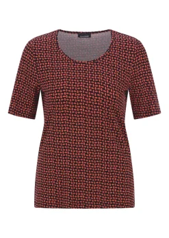 T-shirt en viscose avec impression géométrique minimale