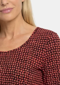 T-shirt en viscose avec impression géométrique minimale