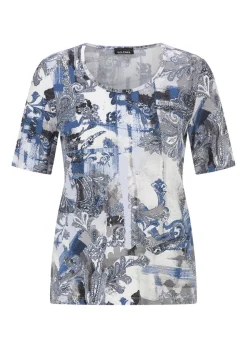 T-shirt en viscose avec imprimé cachemire féminin