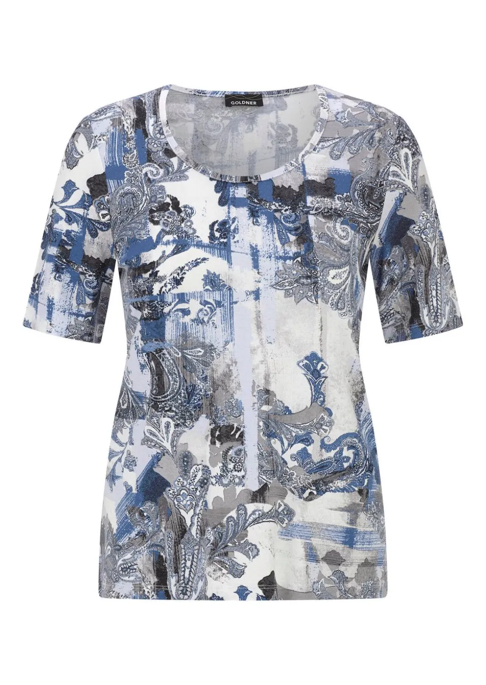 T-shirt en viscose avec imprimé cachemire féminin