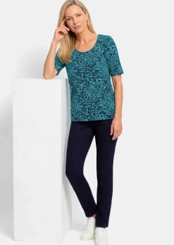 T-shirt en viscose avec imprimé léopard