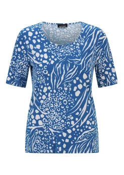 T-shirt en viscose avec imprimé animalier tendance