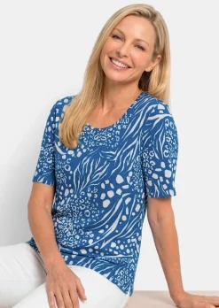 T-shirt en viscose avec imprimé animalier tendance