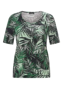 T-shirt en viscose avec imprimé palmier