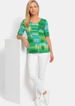 T-shirt en viscose avec motif en zigzag
