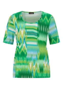 T-shirt en viscose avec motif en zigzag