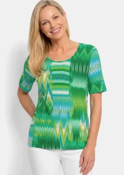 T-shirt en viscose avec motif en zigzag