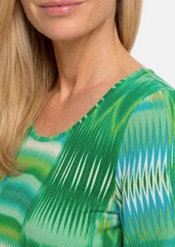T-shirt en viscose avec motif en zigzag