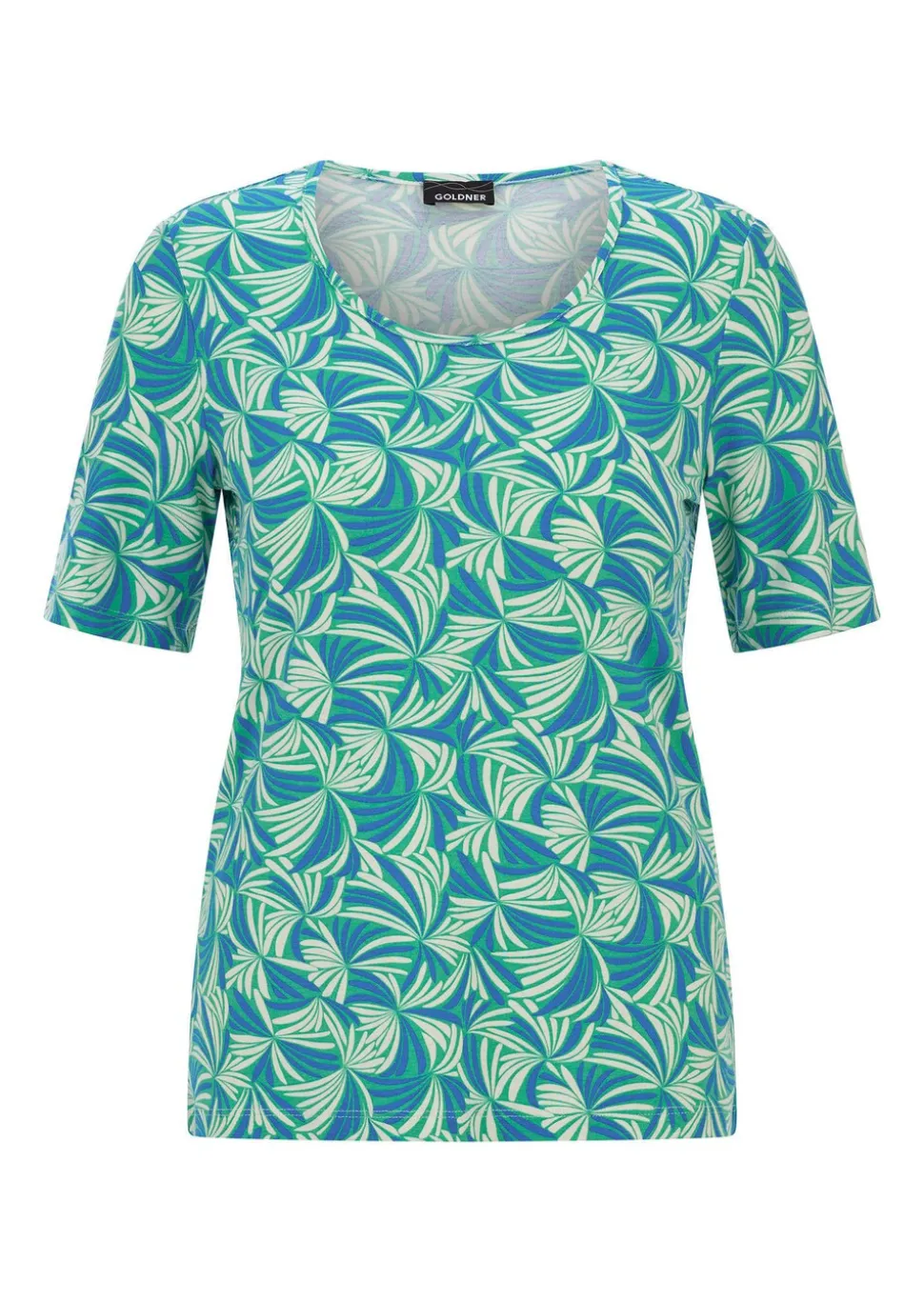T-shirt en viscose avec motif feuilles